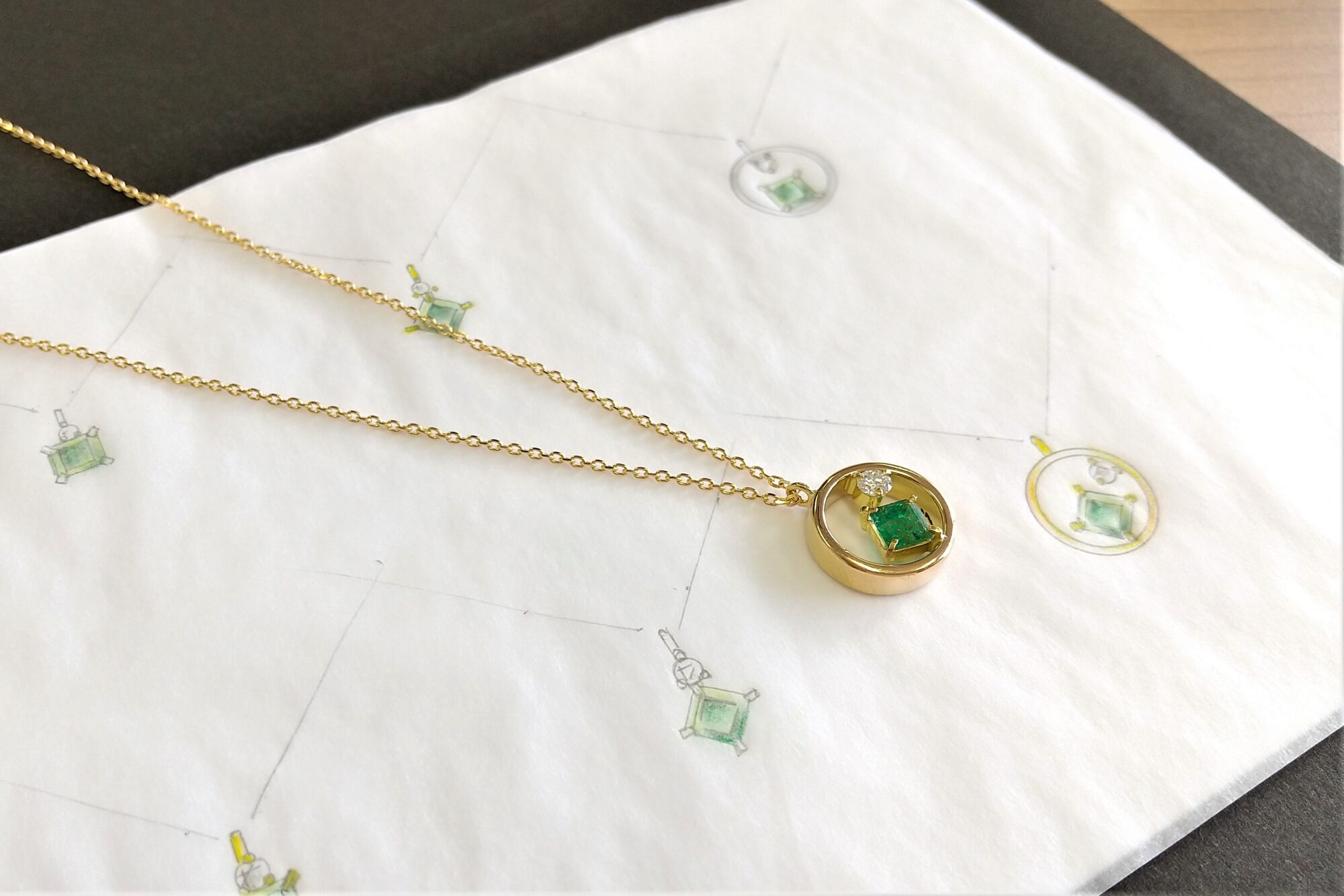 エメラルドの指輪をオーダージュエリーへ（旧ブログより）